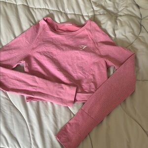 Gymshark Pink Crop Top Long Sleeve